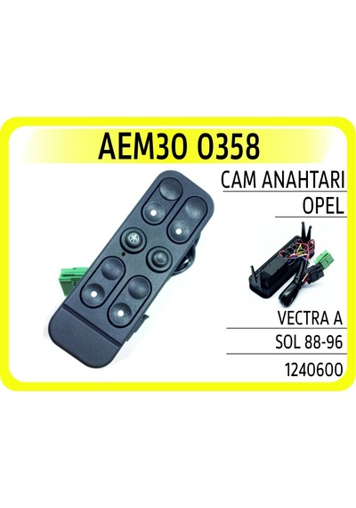 Aem Cam Anahtarı Opel Vectra A Sol 88-96 Aem30 0358 1240600