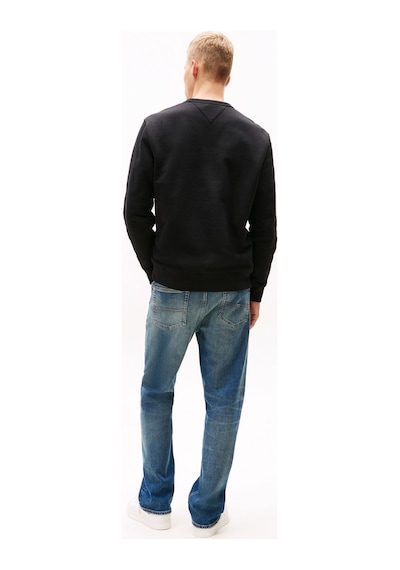 Tommy Hilfiger Tjm Reg Badge Crew Ext Erkek Siyah Sweatshirt - Dm0dm20660