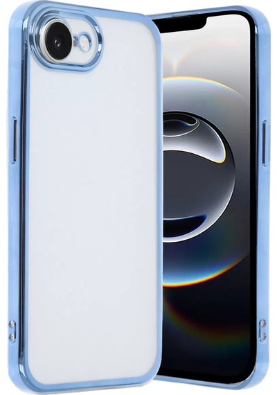 Newface Apple İphone 16e Kılıf Razer Lensli Silikon - Açık Mavi