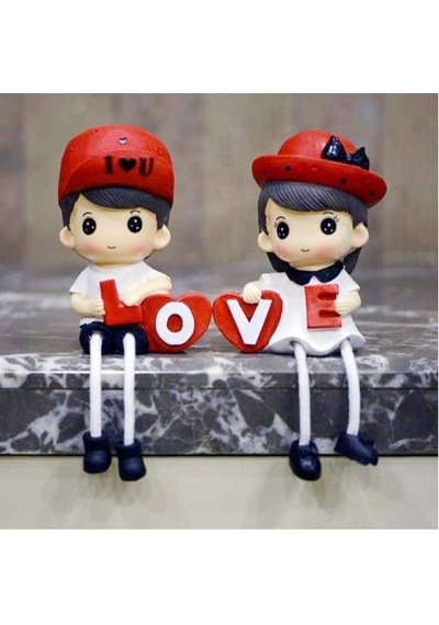 Love Temalı Oturan Çift Biblo Sevimli Reçine Figür Seti Dekoratif Mini Heykelcik Romantik Ev V Sku: Smgstk5f1fb8a55e Açık Altın
