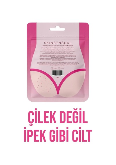 Buttoks Strawberry Cheeks Vücut Maskesi Çilek Ve Tavuk Derisi Görünümüne Elveda 2 Parça