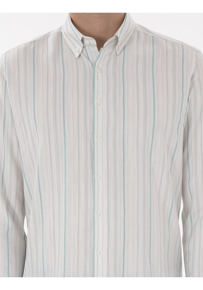 Pierre Cardin Erkek Koyu Mint Gömlek Desenli 50305058-vr152 Koyu Mint Mint Yeşili