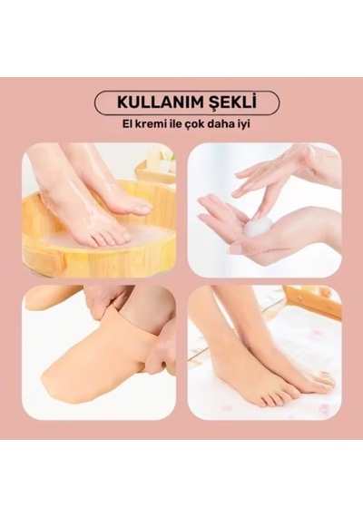 Ekstra Kalın Silikon Jel Ayak Nemlendirici Çorap