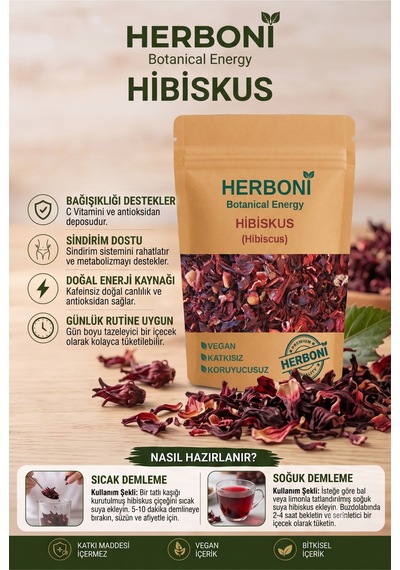 Hibiskus Çayı 100g, Doğal Ve Katkısız