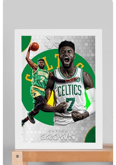 Jaylen Brown Çerçeveli Tablo - Boston Celtics Nba Posteri Tablo