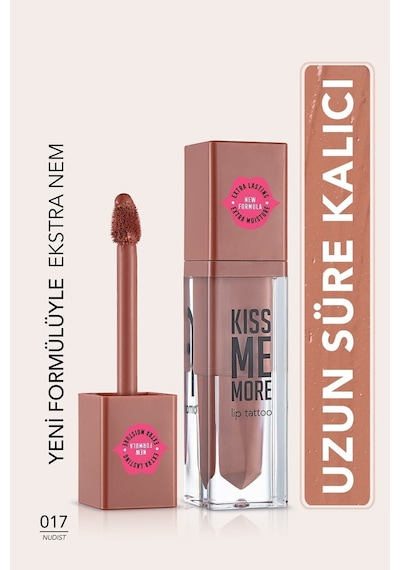 Flormar Uzun Süre Kalıcı Mat Ruj - Kiss Me More-017 Nudist-8682536040846