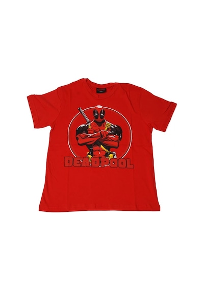Deadpool No:9 Tişört Kırmızı Çok Renkli