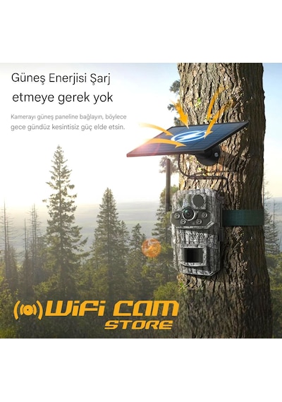 3 Sensörlü Gps Destekli 4g Sim Kartlı Solar Foto Kapan Kamera