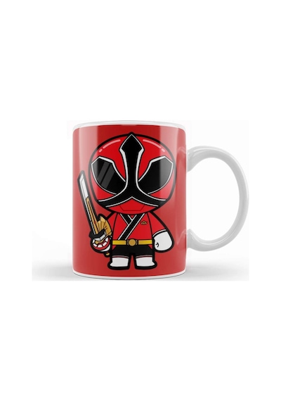 Red Power Rangers Samurai Kupa Bardak Porselen Karışık