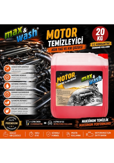 20 Kg Motor Temizleyici 1/3 Konsantre Ağır Yağ Ve Kir Çözücü Profesyonel Oto Kuaför Ürünü