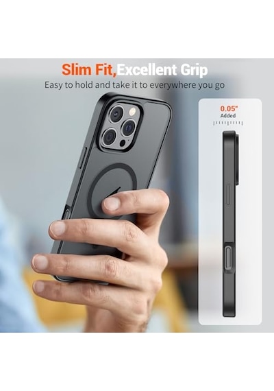 Pro Max Kılıf Magsafe İle Uyumlu Askeri Sınıf Düşme Koruması Ince Manyetik Darbeye Dayanıklı Telefon Kılıfı Diğer