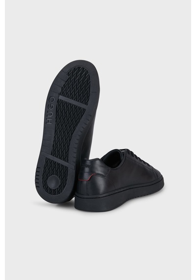Hugo Deri Logolu Sneaker Ayakkabı Erkek Ayakkabı 50569002 007 Siyah