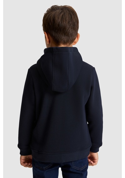 U.S. Polo Assn. Erkek Çocuk Lacivert Kapüşonlu Fermuarlı Sweatshirt 50329899-vr033