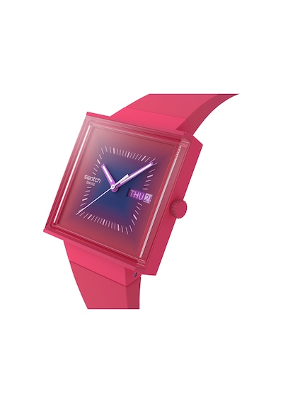 Swatch So34r700 Squarely Berry Kadın/erkek Kol Saati Renkli
