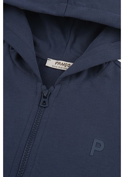 Unisex Çocuk Fermuarlı Lacivert Sweatshirt Çok Renkli