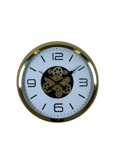 Modern Prestige Gold 60 Cm Çarklı Duvar Saati