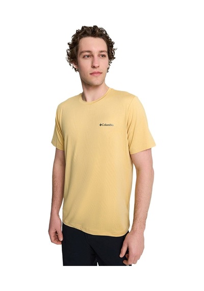 Columbia Ao5545 Tech Trail Crew Neck Iı Erkek T-shirt-29977 Sarı