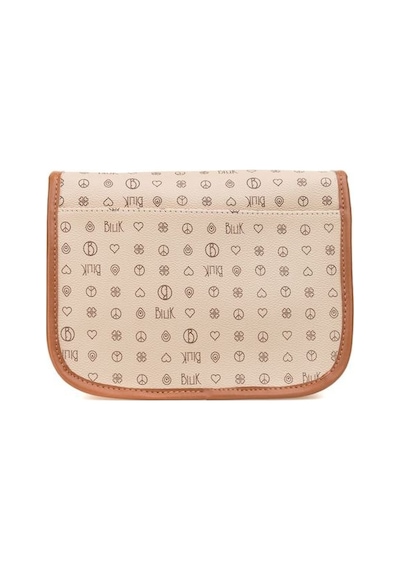 Bilik Deri Monogram Açık Vizon/taba Kadın Çapraz Askılı Çanta İv 001