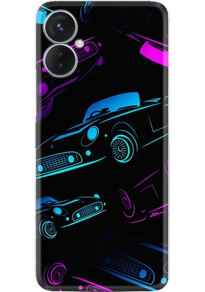 Tecno Spark 9 Pro Kilif Silikon Desen Cars Neon 1618 566399321