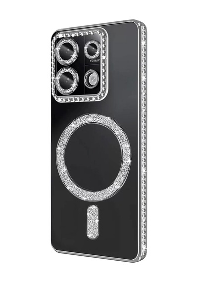 Newface Xiaomi Redmi Note 13 Pro 4g Joke Simli Magneticsafe Kılıf - Gümüş