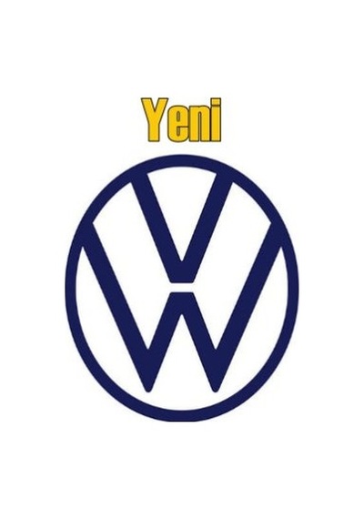 Volkswagen Anahtar Logo Sticker 11 Mm Damla Yeni Logo İnce Tasarım Mavi