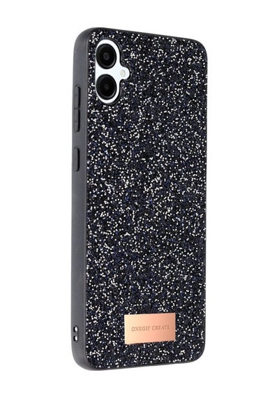 Onegif Samsung Galaxy A06 Bright Simli Kapak - Siyah 0.2M-Çok Renkli