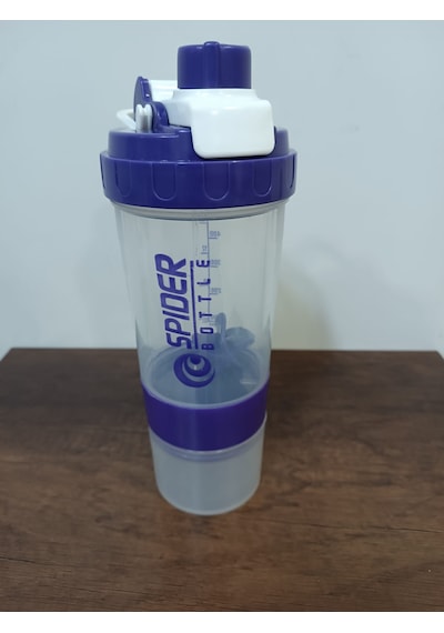Sızdırmaz Ve Ve Vidalı Kapaklı Plastik Shaker Sefaf Mor