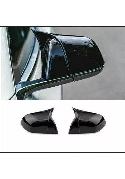 Tesla Y Uyumlu Batman Yarasa Ayna Kapağı Parlak Siyah