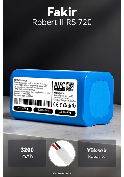 Fakir Robert Iı Rs 720 3200mah Robot Süpürge Bataryası M.ö