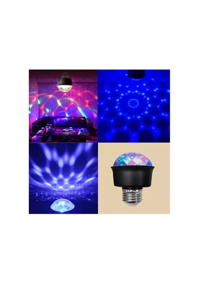 Hubrendy Sh Ledx Al-kx6882 Mini 360 Derece Led 3.3 Watt E27 Duy Rgb Disko Lamba