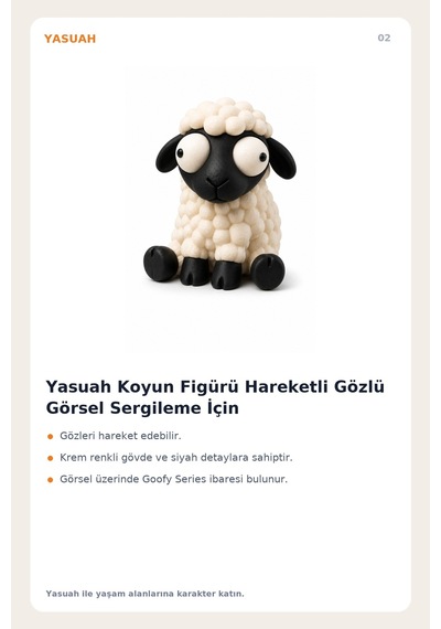 Yasuah Koyun Figürü Hareketli Gözlü Görsel Sergileme