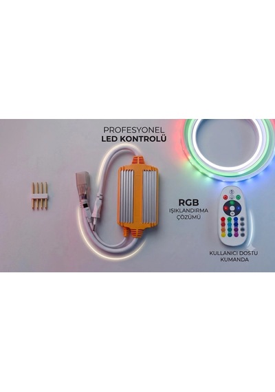 220 Volt Rgb Hortum Ve Neon Led İğneli Ir Uzaktan Kumanda