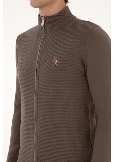 U.s. Polo Assn. Erkek Vizon Hırka Triko 50307800-vr052 Vizon