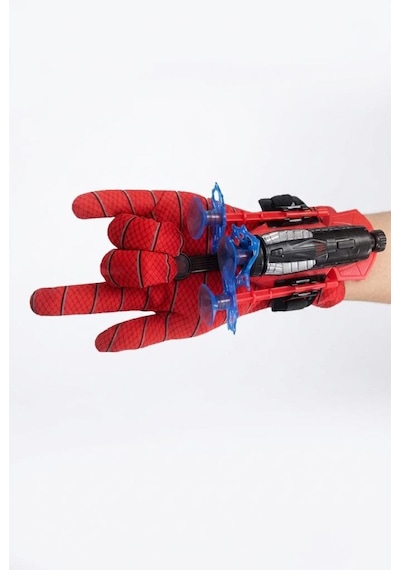 Ağ Atan Örümcek Adam Eldiveni 2 Tane Vantuzlu Dart Eldiven Ve Ağ Fırlatıcı Mekanizması Oyuncak Seti Spider - Man