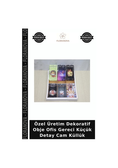 Özel Üretim Dekoratif Obje Ofis Gereci Küçük Detay Cam Küllük