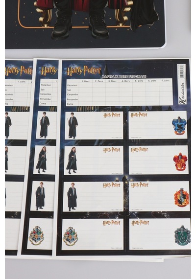 X Dekomus "wizard Icons Collection" Harry Potter Lisanslı 10 Parça Kırtasiye Seti A4 Defter,cetvel,kurşun Kalem,silgi,kalemtraş Altın