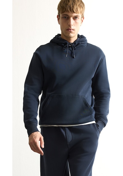 Defacto Regular Fit Kapüşonlu İçi Yumuşak Tüylü Kanguru Cepli Basic Sweatshirt X8283az26aunv146 Lacivert-nv146