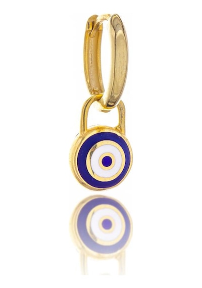 Nazar Boncuğu Gümüş Küpe-345 Gold
