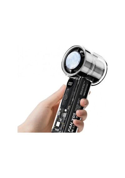 Turbo Motorlu Usb Şarjlı Mini El Fanı Dijital Ekran Ve Ayarlanabilir Hız