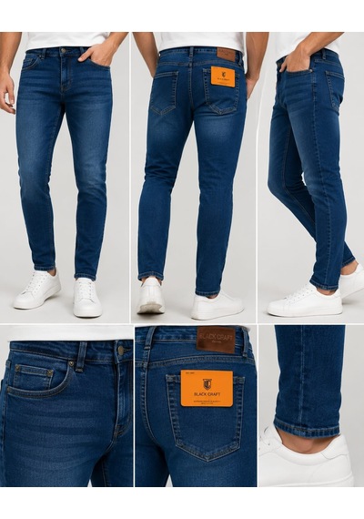 Craft İcon Pankow Mavi Dar Paça Erkek Kot Pantolon