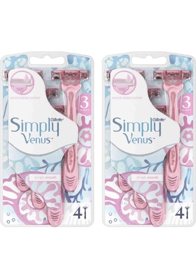 Gillette Kadın Venüs Simply 3 Bıçak + Yedek Bıçak x 2
