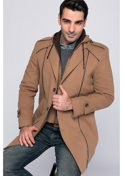 Plt8334 Dewberry Erkek Palto-Camel
