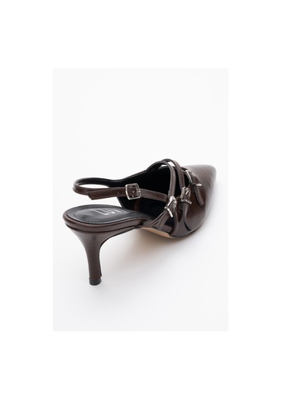 Luvishoes Luvi Shoes Magra Kahverengi Cilt Sivri Burun Arkası Açık İnce Topuklu Kadın Ayakkabı Kahverengi Luvishoes Luvi Shoes Magra Kahverengi Cilt Sivri Burun Arkası Açık İnce Topuklu Kadın Ayakkabı Kahverengi