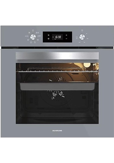 Silverline 3420 - CS5335S01 - BO65E4S01 Gri Cam Ankastre Set