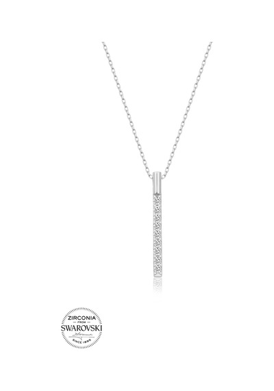 Union Swarovski Zirconia Kadın Dilek Mumu Gümüş Kolye Gümüş