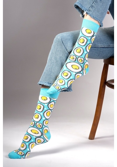 Ozzy Socks Yumurta Desenli Çorap (407226881) Çok Renkli