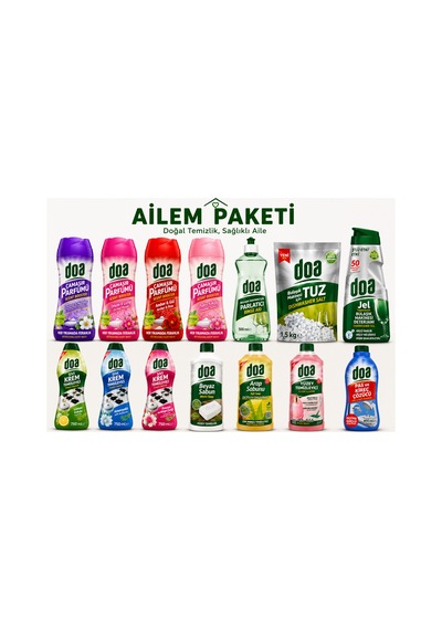 Ailem Temizlik Paketi Çoklu Set Çamaşır Parfümü, Parlatıcı, Jel, Tuz Ve Temizlik Ürünleri - 877056206 Diğer