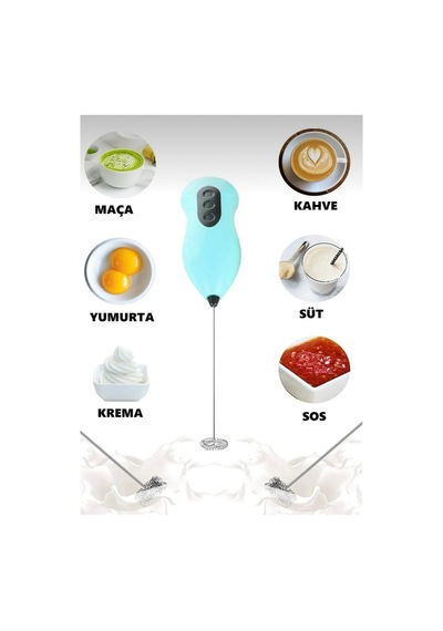 Premium Kalite Pratik Pilli Mini Mikser Kahve Ve Süt Köpürtücüsü Yumurta Çırpıcısı Plastik Diğer