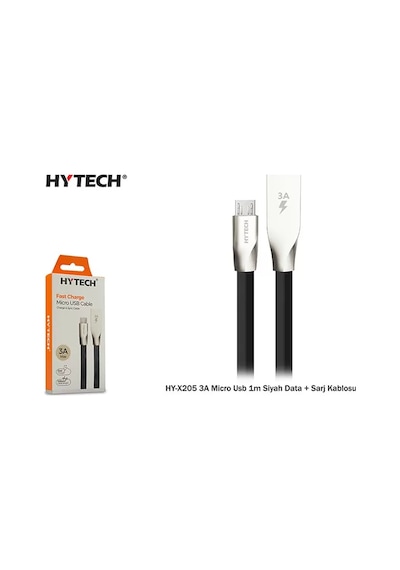 Hytech Hyx205 3a Micro Usb 1m Data + Sarj Kablosu,siyah