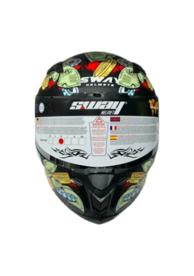 Sway SW 820 Ugly Full Face Gümüş Vizörlü Kask